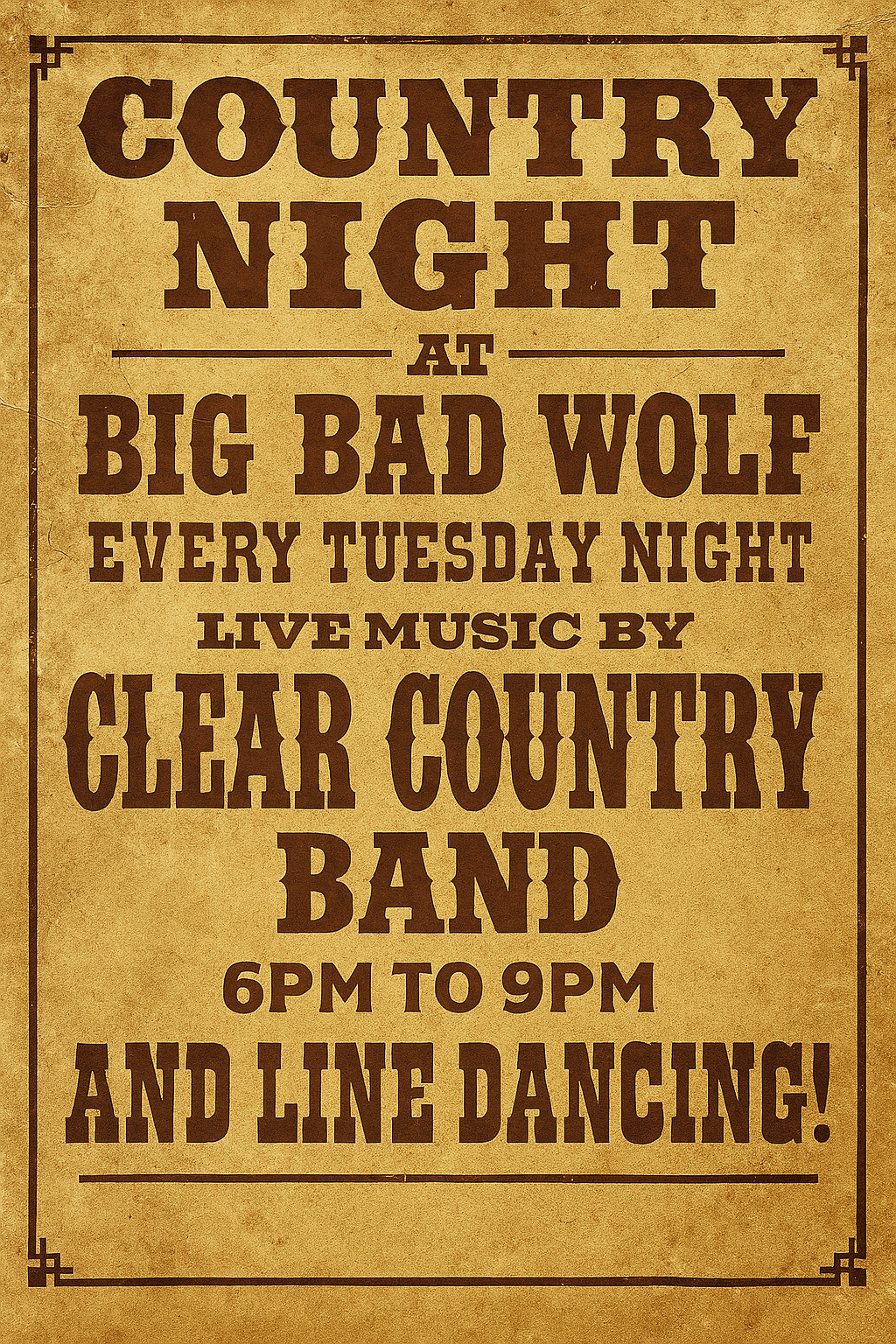 Country Night with the Clear Country Band